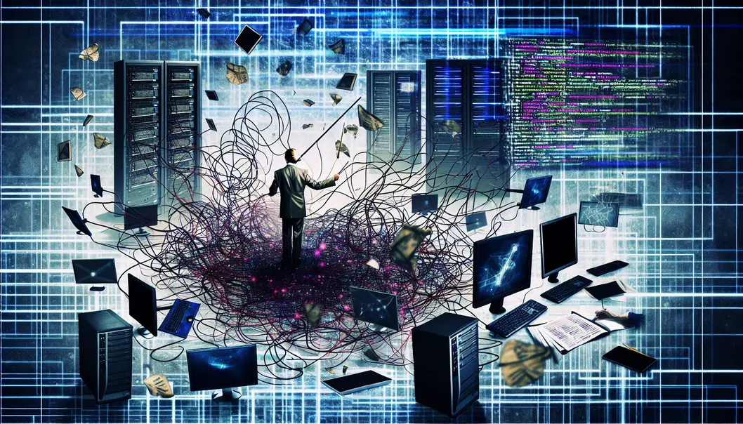 An IT manager plotting the organized chaos with flair.